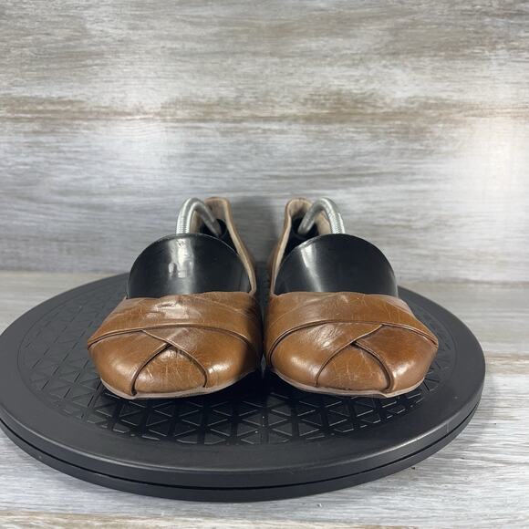 Aldo Women's Brown Leather Slip On Ballet Flats Size EU 38 US 7.5 - Picture 2 of 8